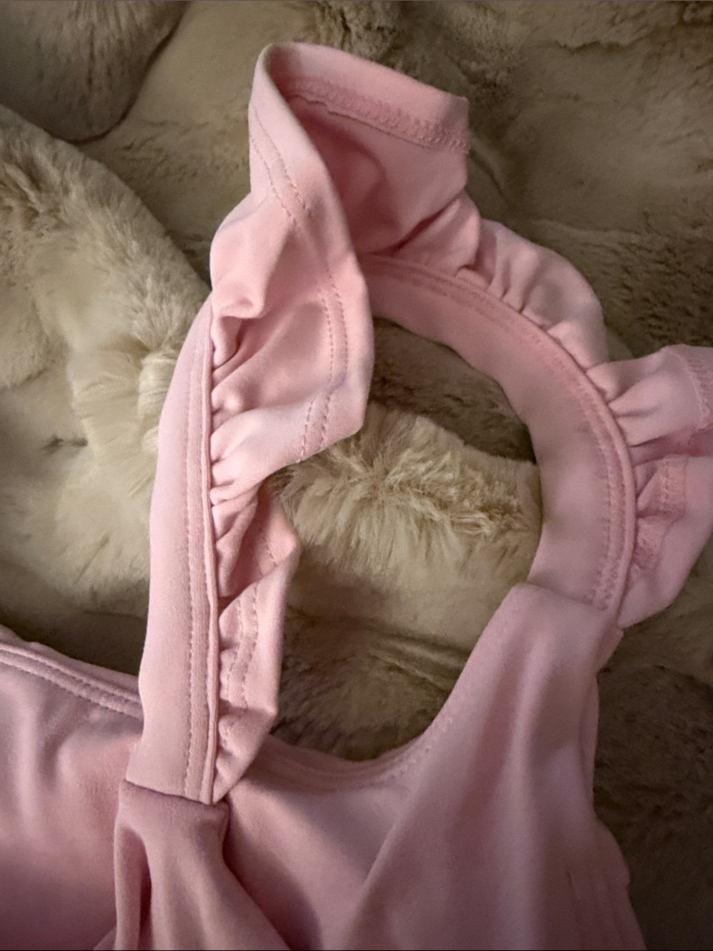 Blogilates Light Pink Ruffle-Strap Sports Bra - Picture 4 of 4